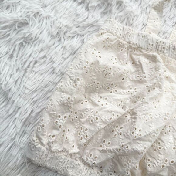 Women Madewell Eyelet Crop Tank Crop Top in Light House Size Medium - Picture 5 of 8